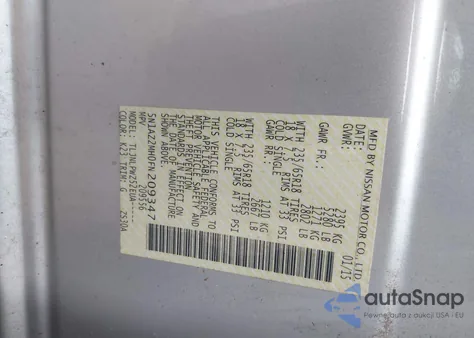 2015 Nissan Murano S from USA, damaged, VIN 5N1AZ2MH0FN209347